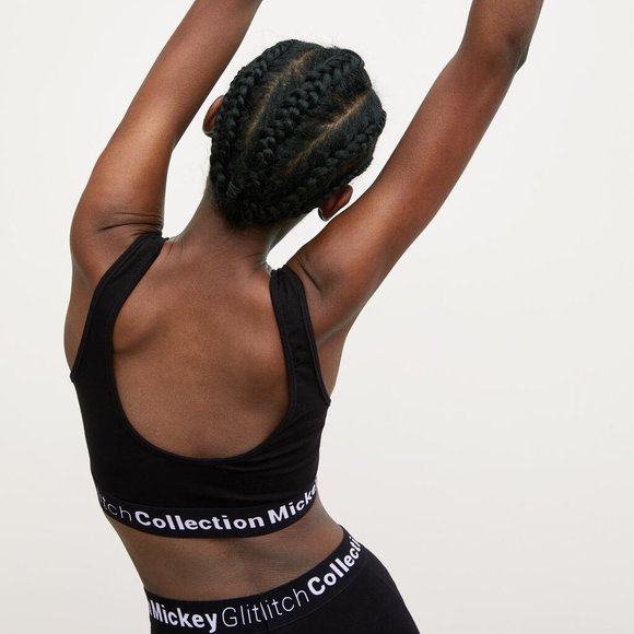 Zara Black Mickey Glitch Collection © Disney Sports Bra / Crop top - Picture 4 of 5